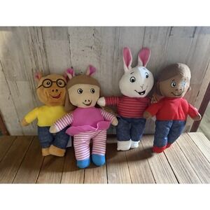 Arthur Marc Brown Lot Of 4 PBS Kids Stuffed Arthur Francine DJ Buster NWT 1 NWOT